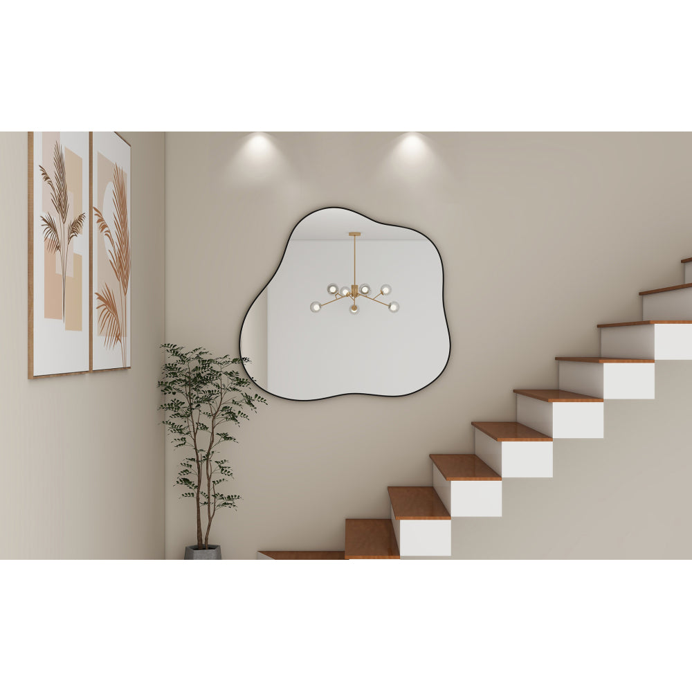 Cloud-Shaped Metal Accent Wall Mirror