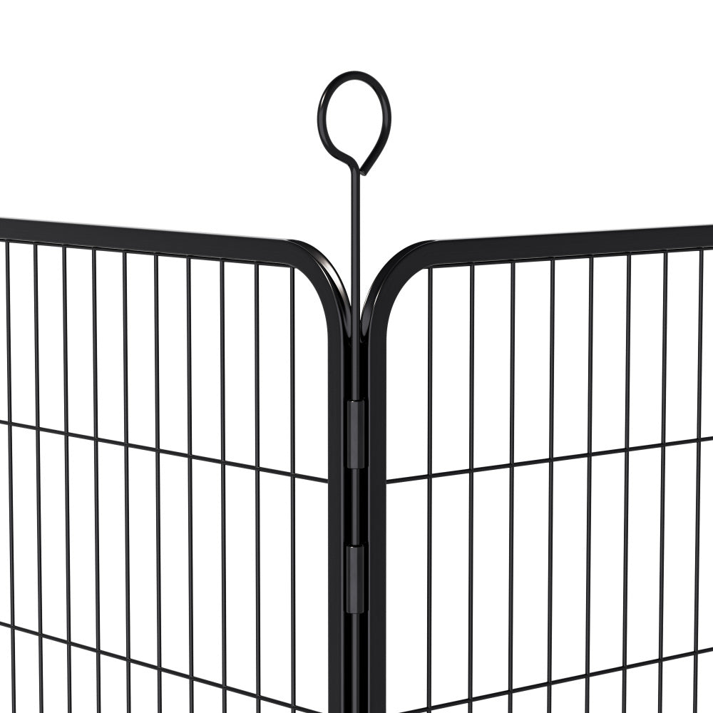 16 Panels Heavy Duty Metal Playpen with Self-Locking Gate, Extra Tall 40" Dog Fence Pet Exercise Pen for Outdoor and Indoor-Easy Setup Exercise Pen for Large Dogs
