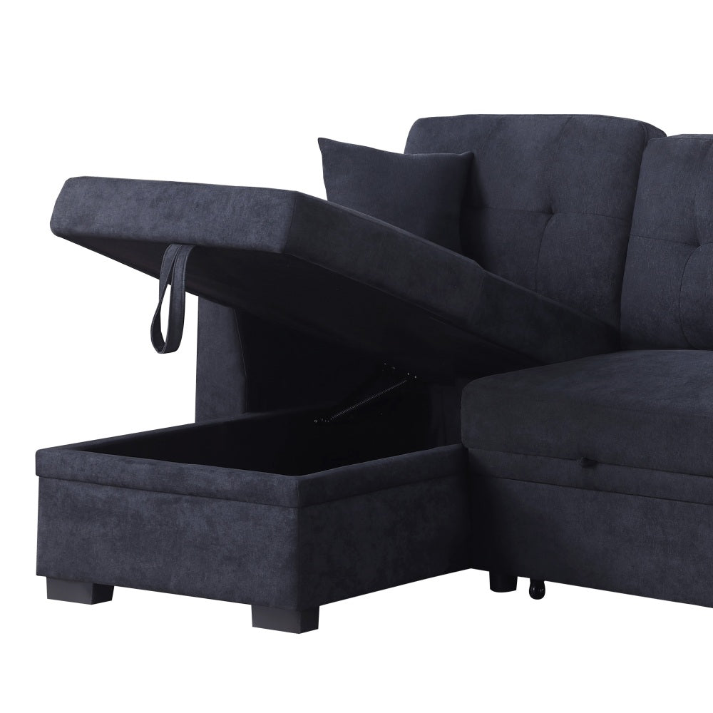 Sectional Sofa Bed, Dark Blue