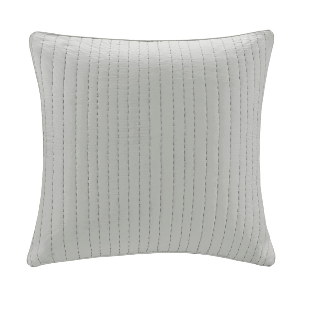 Cotton Quilted Euro Sham Grey Euro Sham