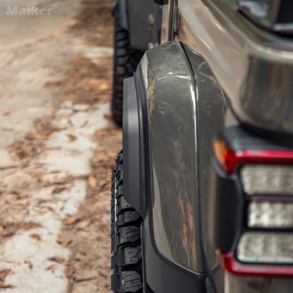 Front & Rear Fender Flares Compatible with 2018-2023 Jeep Wrangler JL & JLU Unlimited Sahara (Fit Original low Fender ,Not fit 4xe)