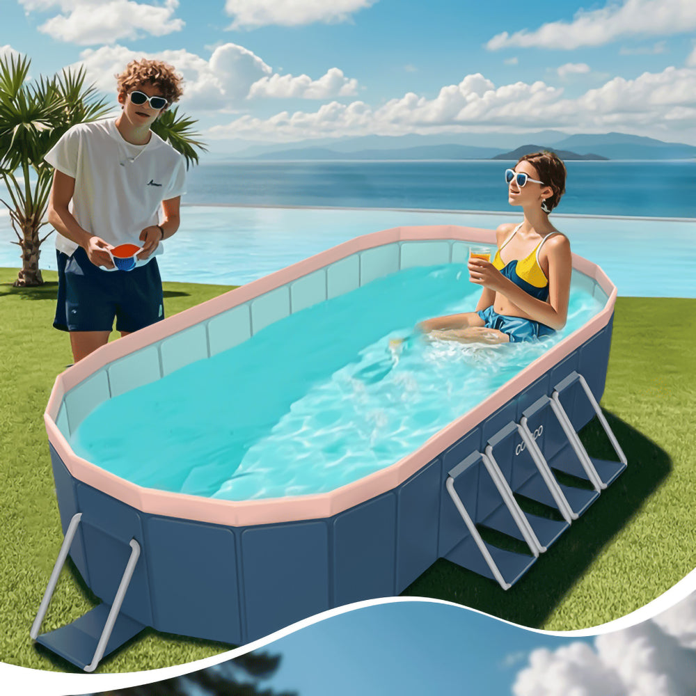 2.1m PVC folding pool (not inflatable) bathes and cools in summer, suitable for outdoor patio beach garden