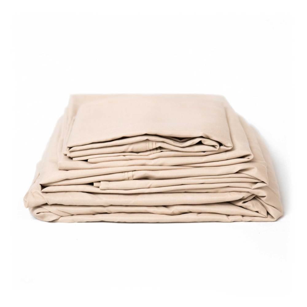 Thread™ Split Head Queen Microplush + Bamboo Sheet Set in White