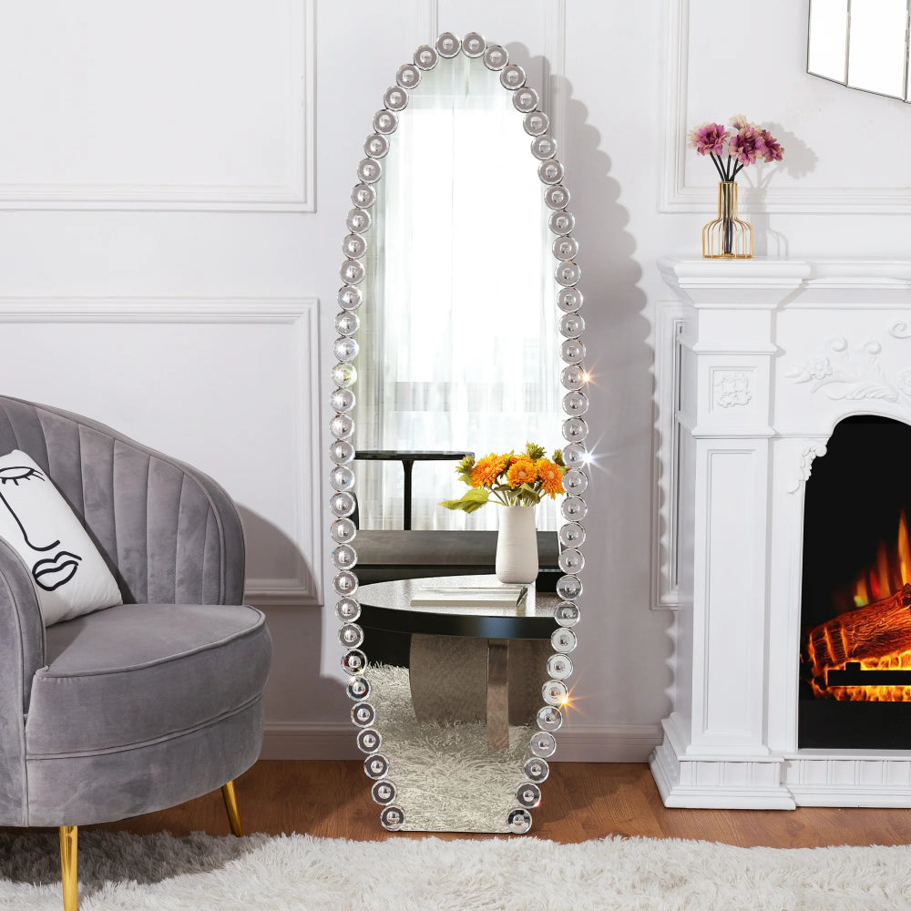 Crystal Full Length Mirror with Stand