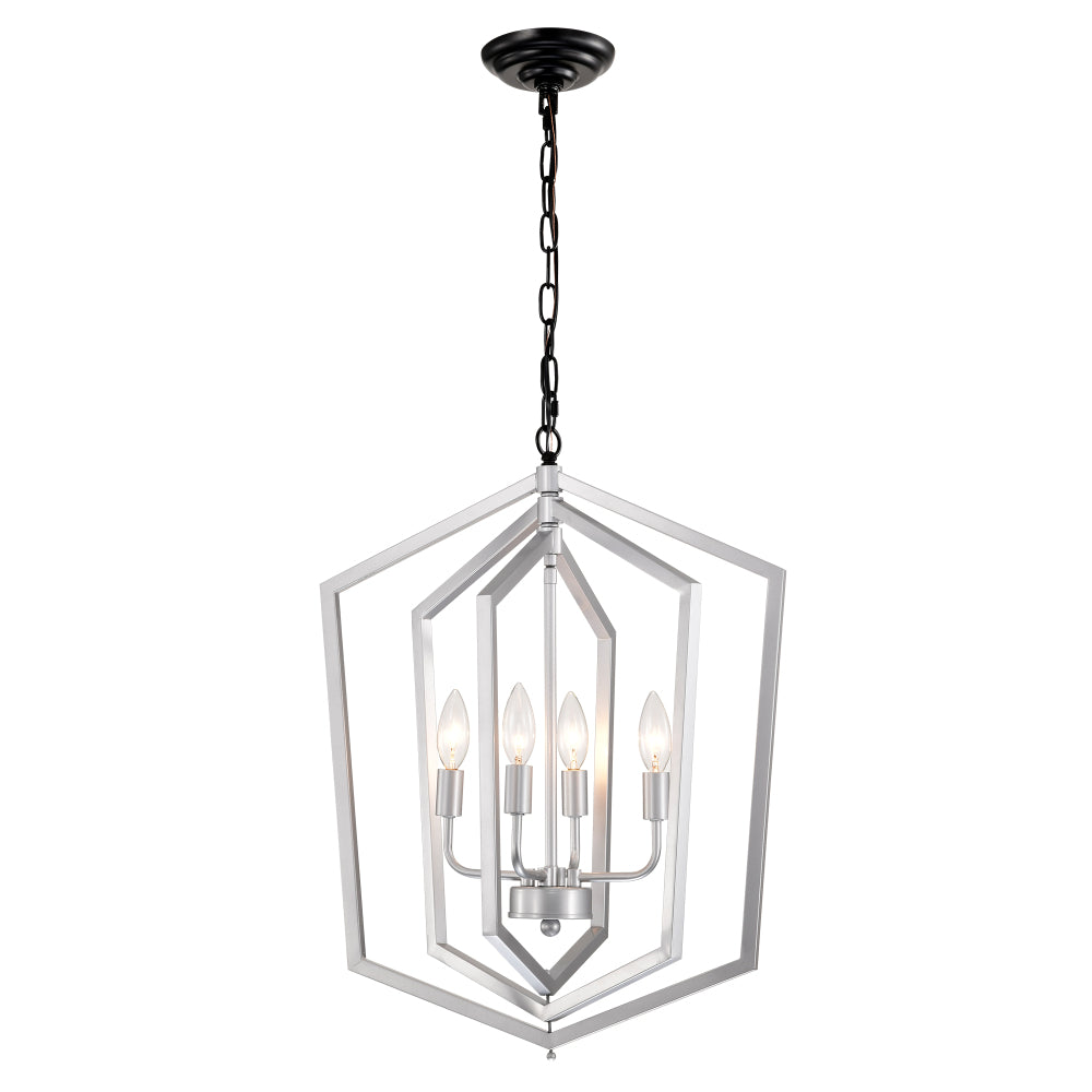 8-Light Lantern Tired Farmhouse Ceiling Hanging Light Black Chandelier Metal Modern Pendant Light Fixtures for Kitchen Island Dining Room Living Room Foyer Entryway(E12 Bulbs Not Included)
