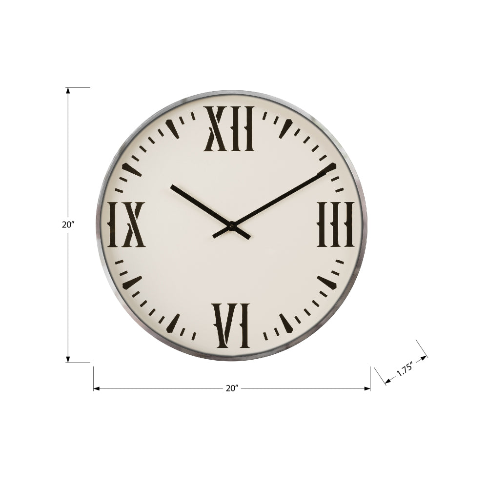 Clocks, 20" Round, Wall Clock, Black, White, Modern