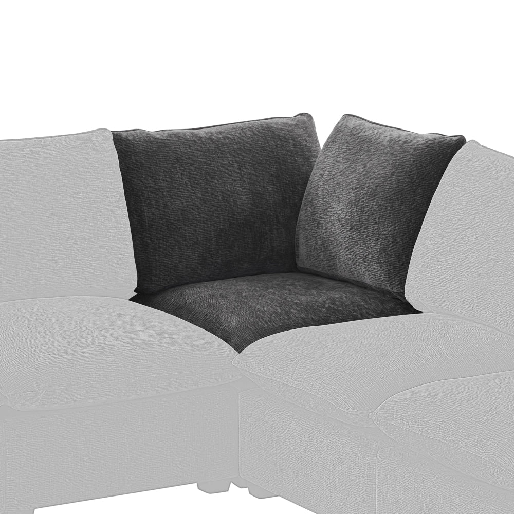 26*26" Ottoman Module for Modular Sectional Sofa,Wide Seat,Chenille,2 Colors