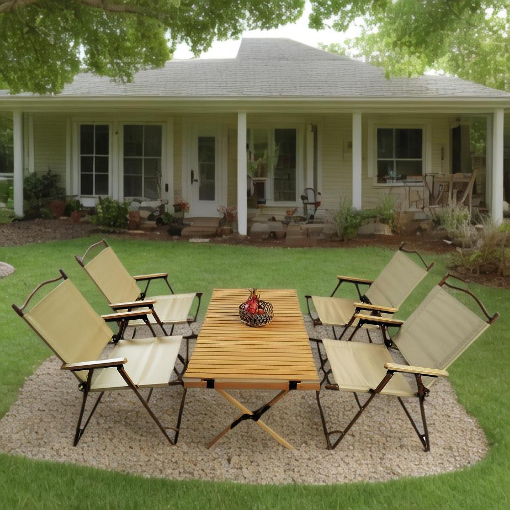 Multi-Function Wooden Foldable Portable Patio Dining Table, Natural
Indoor and outdoor universal ,Natural