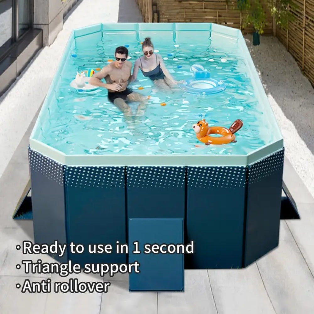3.0m PVC folding pool (not inflatable) bathes and cools in summer, suitable for outdoor patio beach garden