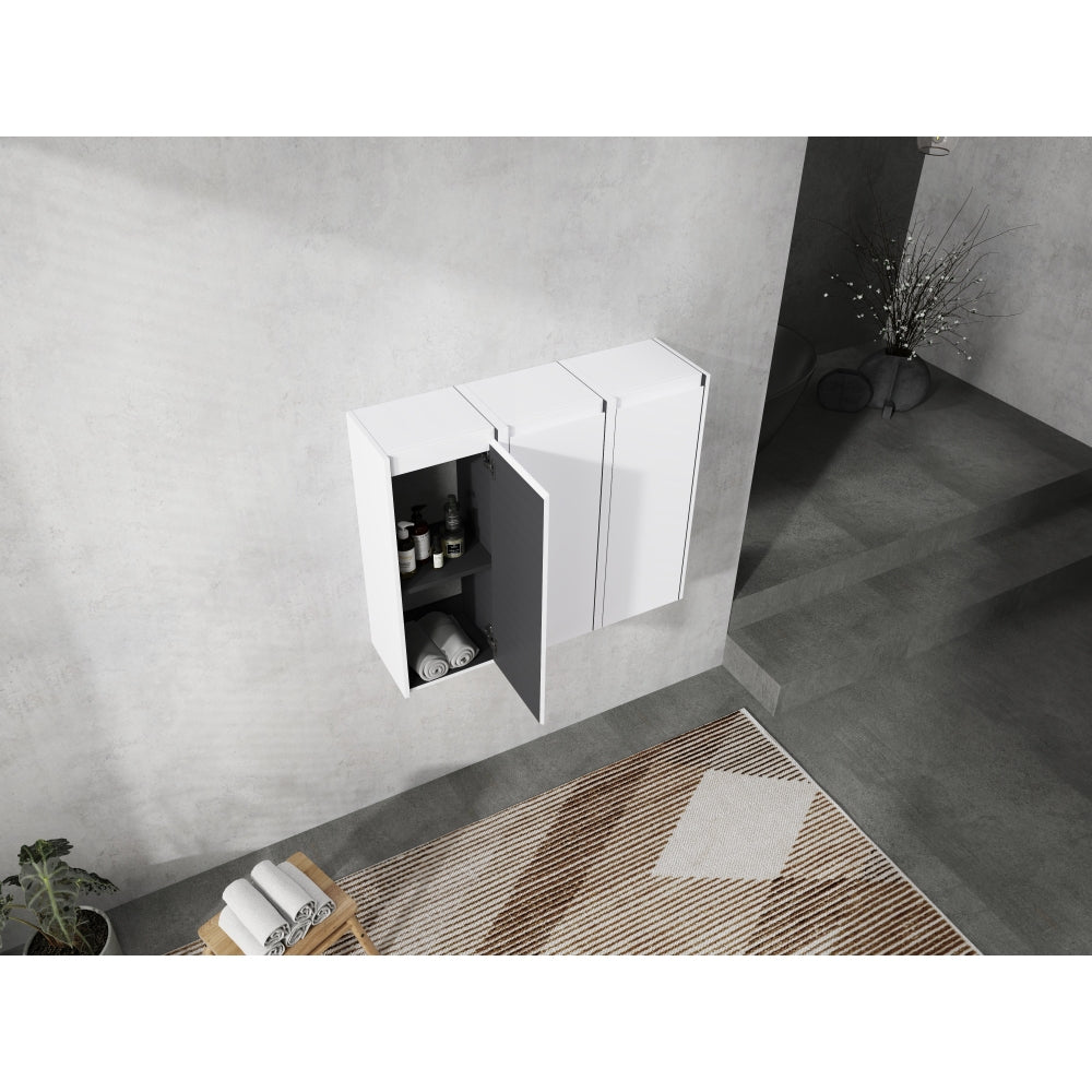 12" Bathroom Side Cabinet,Soft Close Doors,Float Mounting Design,(KD-Packing)