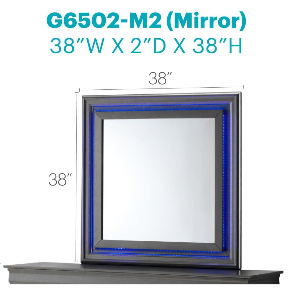Elegant Transitional Mirror In Metallic Black