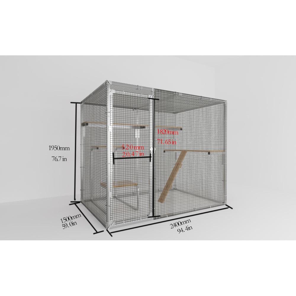 Cat House Large Catio,  Cat Cage Shelter Enclosure Playpen,7.8 ft ×4.9 ft