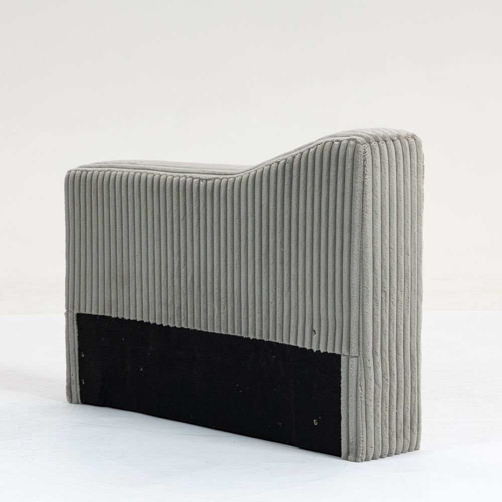 Modular Sofa Single Armrest Backrest Module for Modular Sectional Sofa Couch Side Armrest, Gray