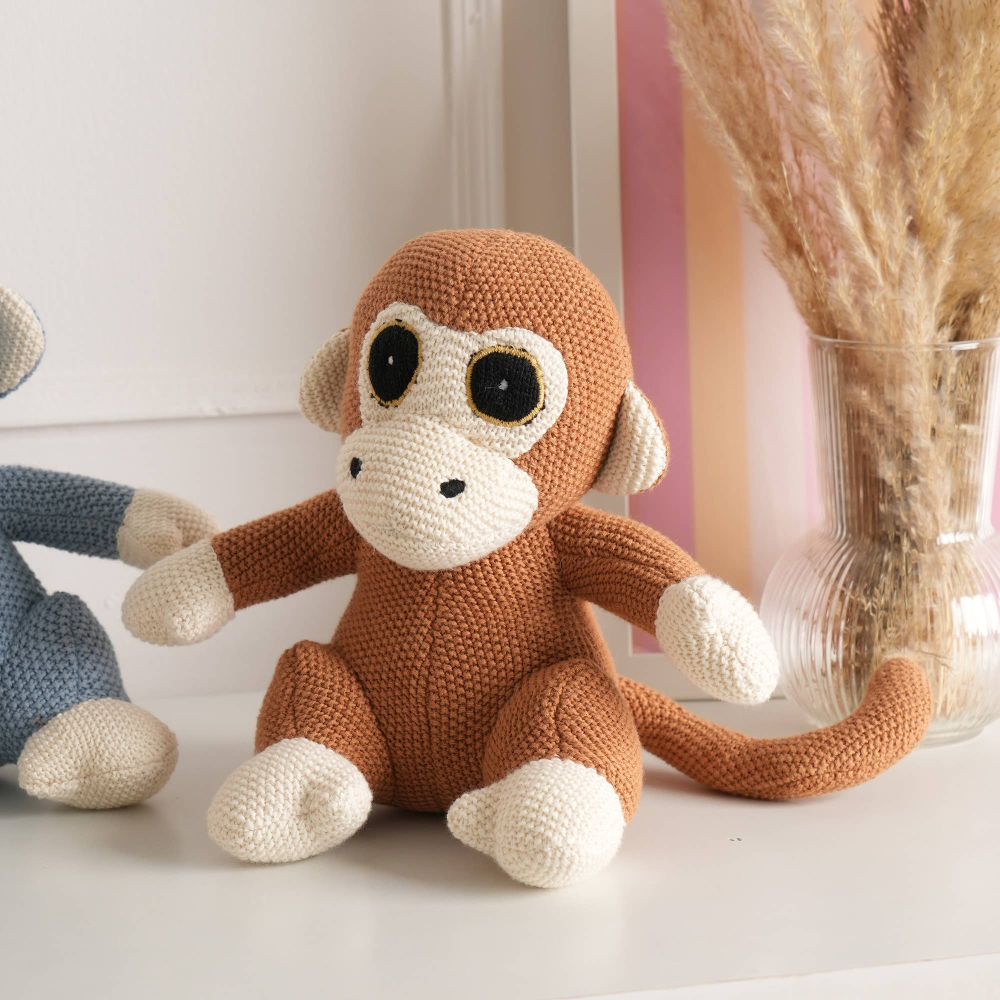 100% Handcrafted Cotton knitted Soft Monkey Plush Toy/Soft Toys