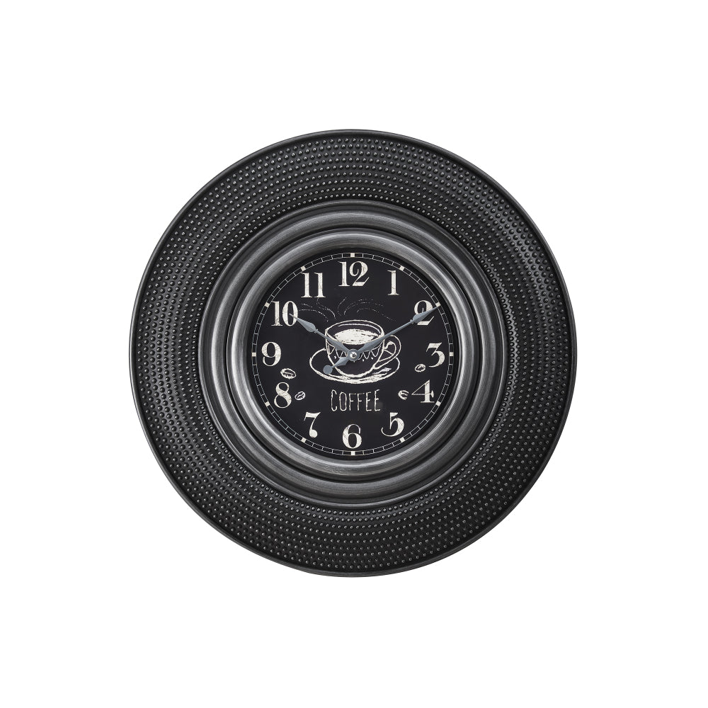 Clocks, 20" Round, Charcoal Grey, Transitional