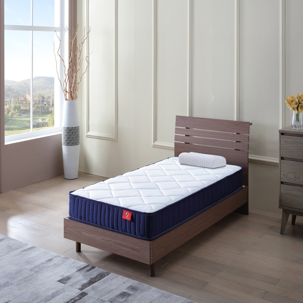 6 Inch Twin Mattress, Foam and Spring Hybrid Mattress in a Box, Medium Soft, Breathable Fabric & Adaptive Support, CertiPUR-US Certified, Twin Size Mattress in Guest and Kids Bedroom