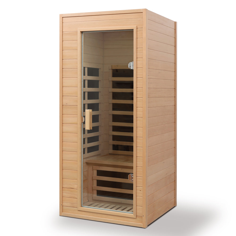 Hemlock One-person far infrared roof embedded indoor sauna room