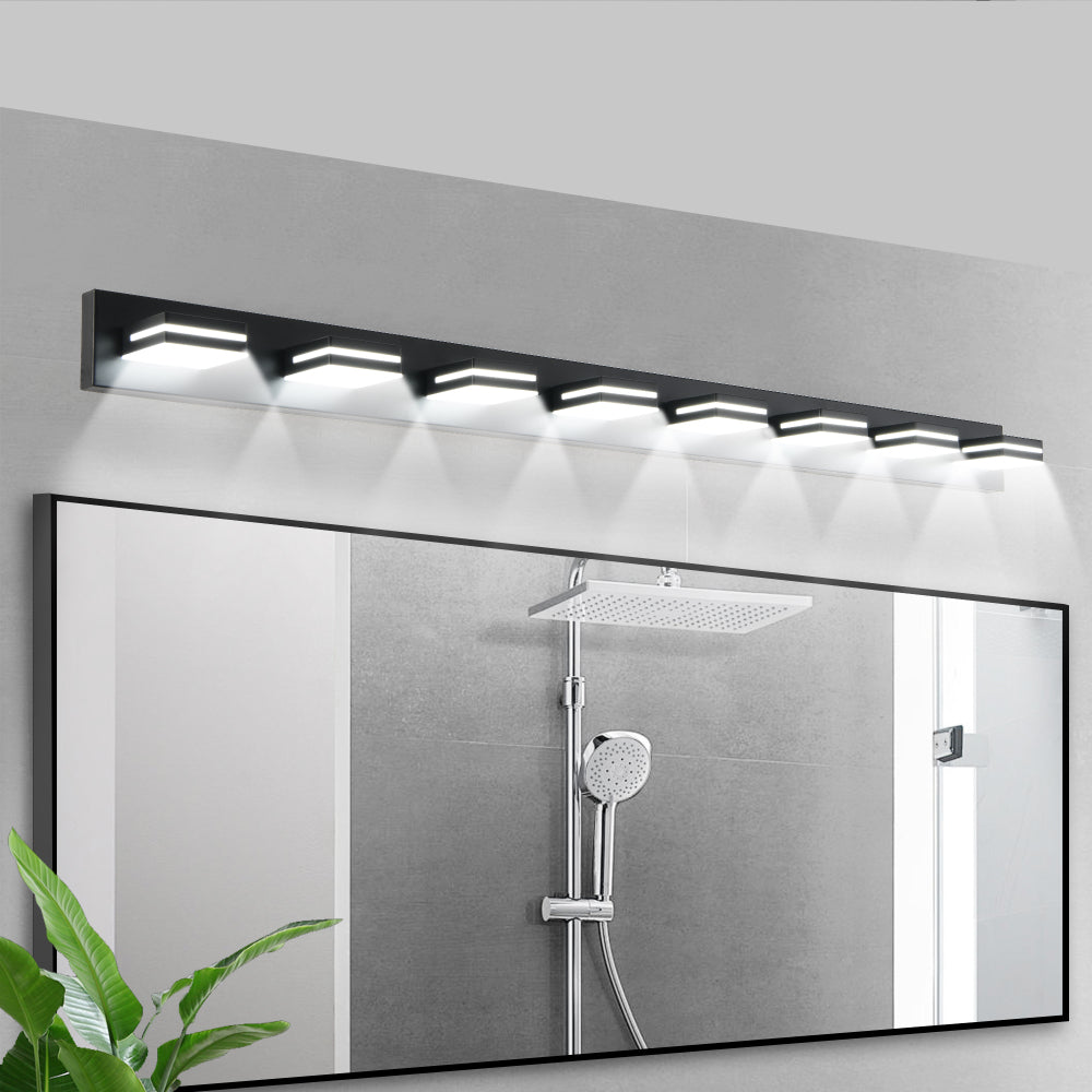 Modern Chrome LED Vanity Light, 5-Lights Wall Sconce for Bathroom and Mirror, Sleek Minimalist Design, Energy-Efficient, Easy to Install