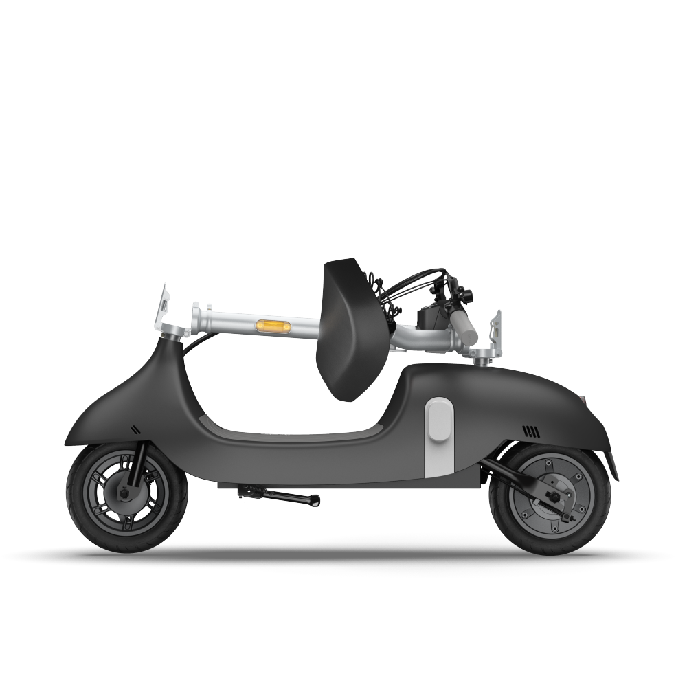 Electric Scooter with Foldable Seat w/35 Miles Operating Range & 15.5mph Max Speed - Black