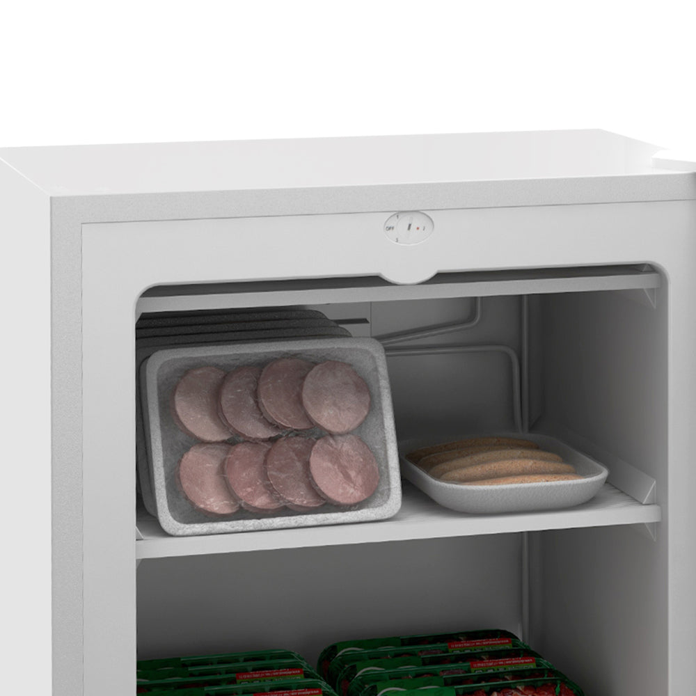 HOMCOM Upright Freezer, 3.0 Cubic Feet Compact Mini Freezer with Reversible Single Door and Adjustable Thermostat, Small freezer for Home, Dorm, Apartment, Home Office, White