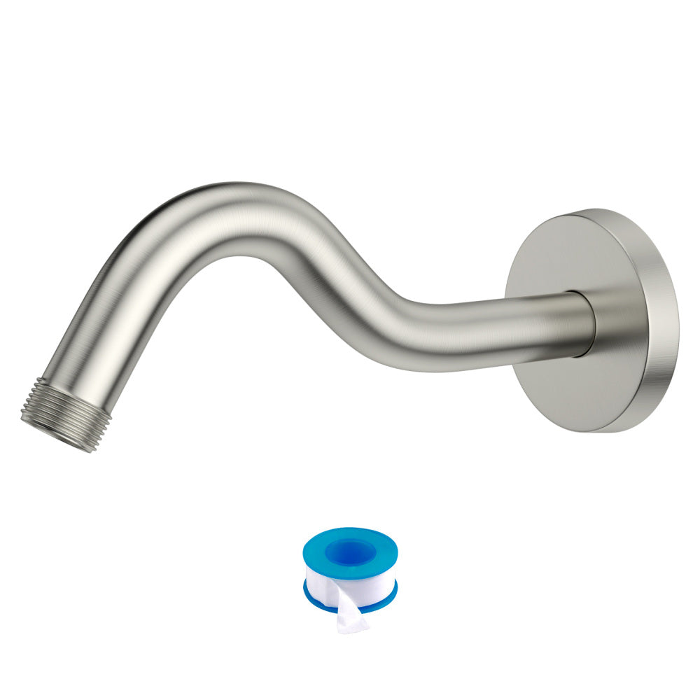 8" Ceiling Mounted Shower Arm with Flange, Brushed Nickel