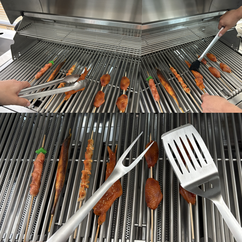 Heavy Duty BBQ Grill Tools Set Stainless Steel BBQ Accessories Grill Barbecue Grilling Tools Utensils Set with Spatula.Fork,Brush,Toogs Kit