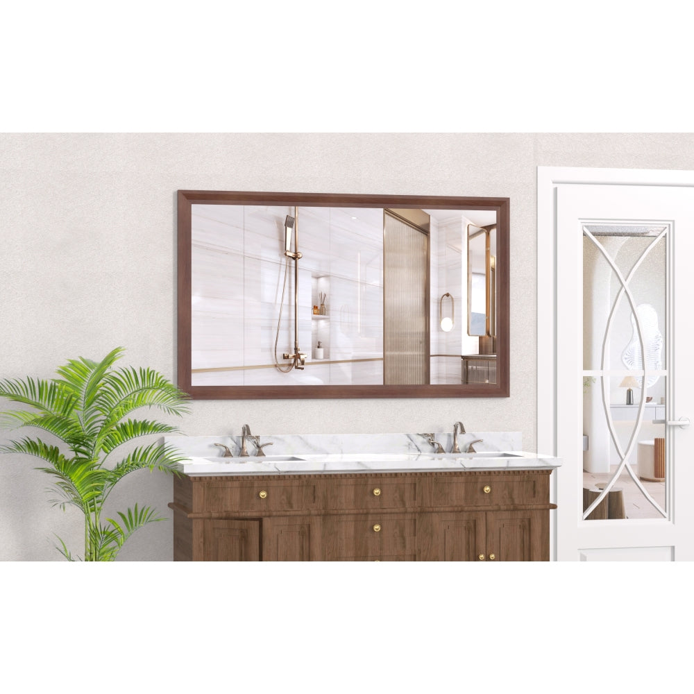 36x24 inches Modern Black Bathroom Mirror with Aluminum Frame Vertical or Horizontal Hanging Decorative Wall Mirrors for Living Room Bedroom