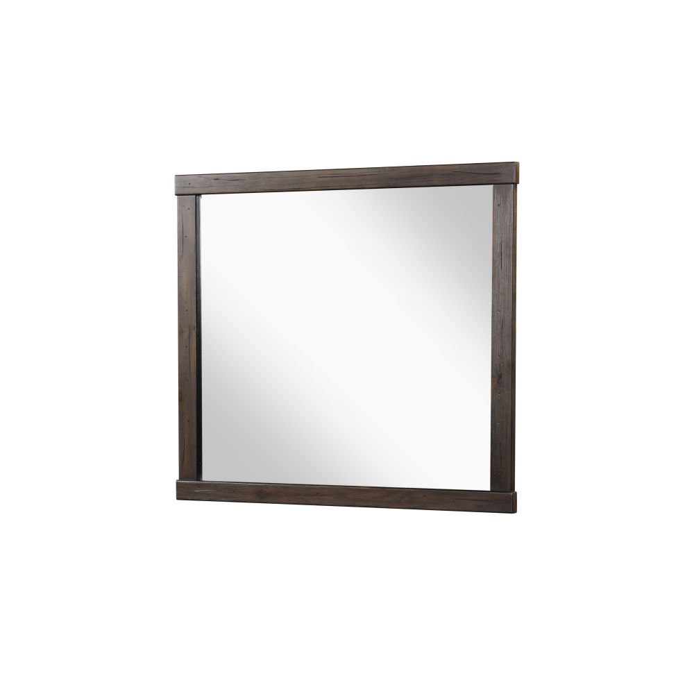 Square Mirror With Knotty Oak