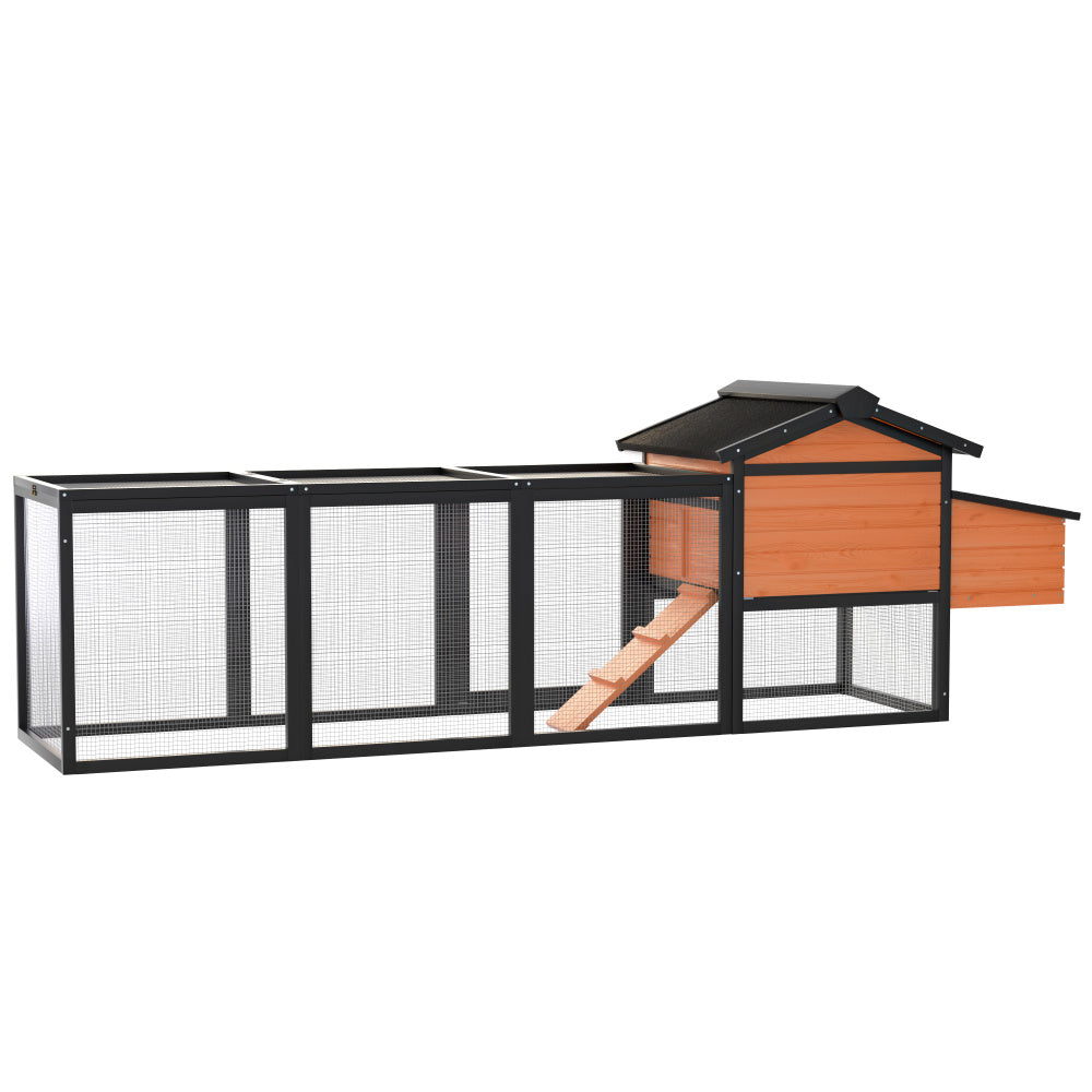Wooden Chicken Coop, Large Outdoor Hen House with Nesting Box Poultry Cage, Rabbit Hutch Bunny Cage , Waterproof for Outdoor Backyard