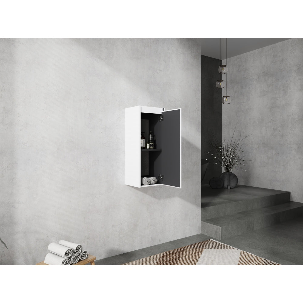 12" Bathroom Side Cabinet,Soft Close Doors,Float Mounting Design,(KD-Packing)