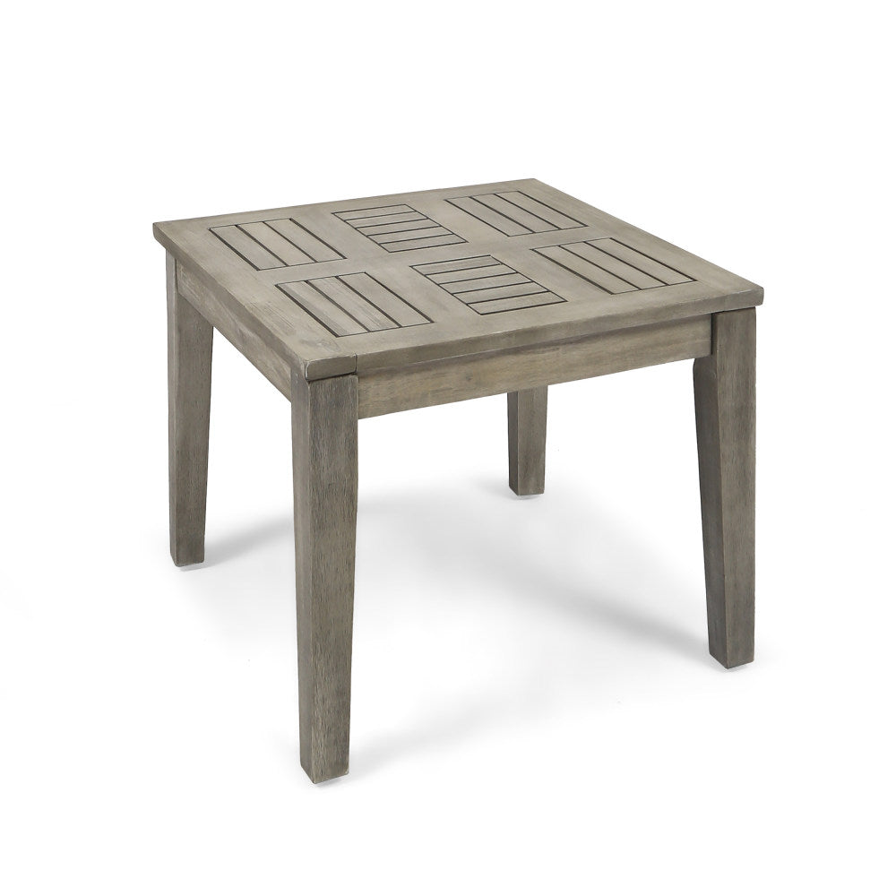Hampton Outdoor Acacia Wood Side Table, 20 "W x 20 "D x 15.75 "H,