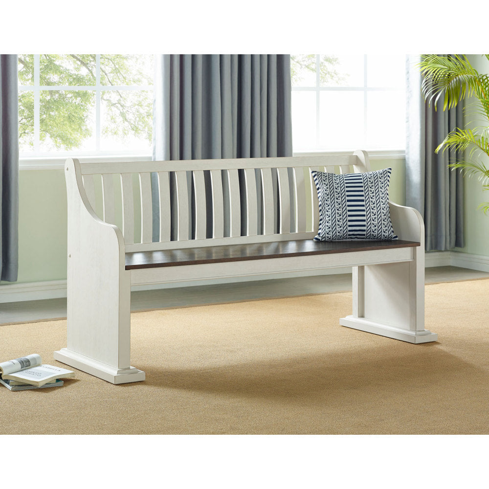 Joanna - Bench With Back - White