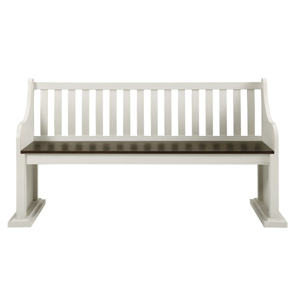 Joanna - Bench With Back - White