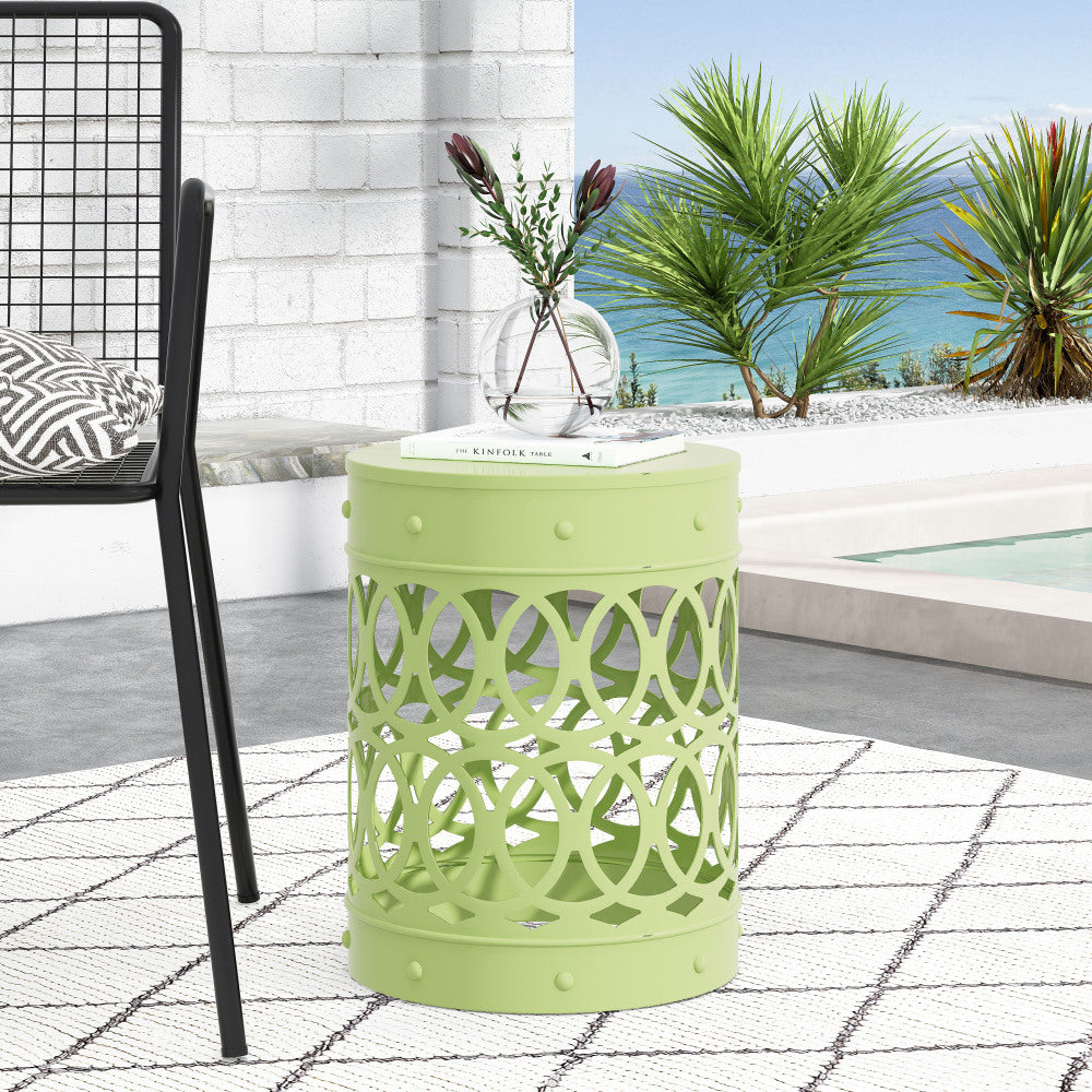 Outdoor Metal end Table -Large